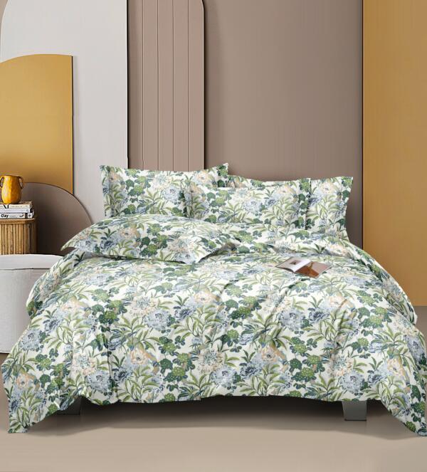 Leafy Green Cotton Duvet