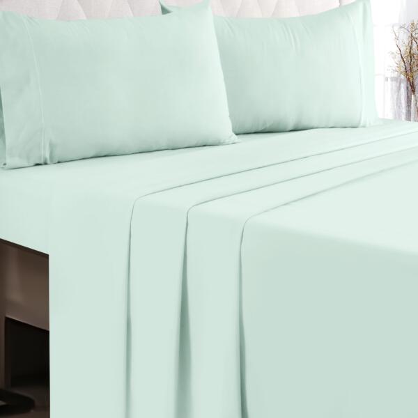 Sea Green cotton double bedsheet - Image 2