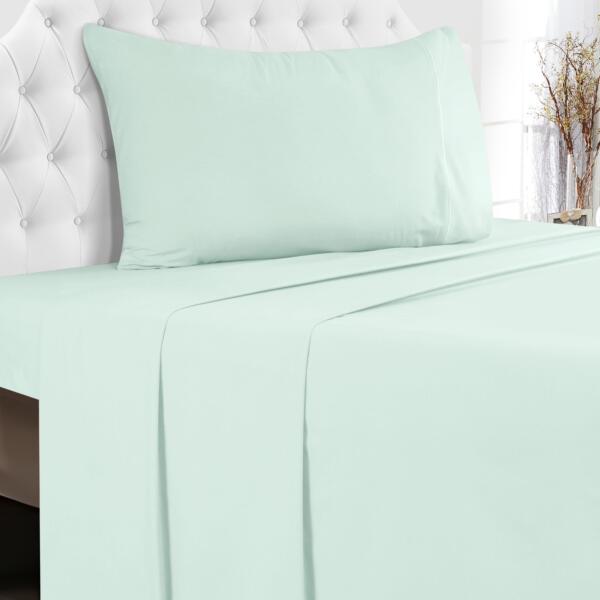 Sea Green Cotton Single Bedsheet