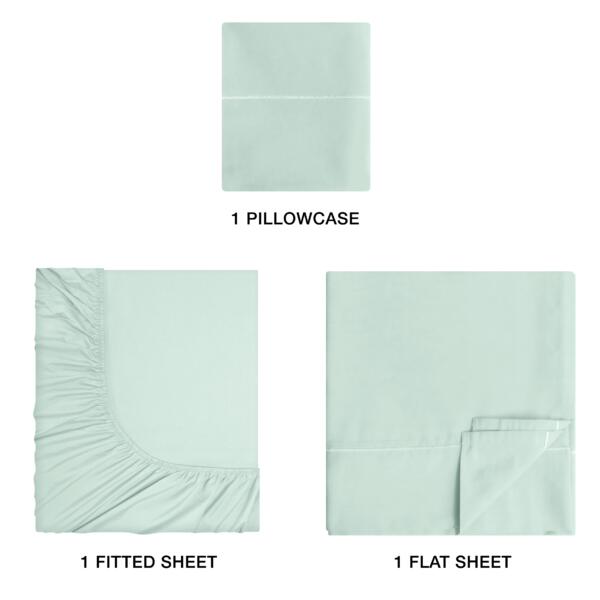 Sea Green Cotton Single Bedsheet - Image 3