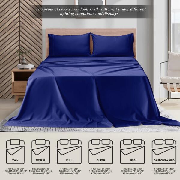 Navy Blue cotton double bedsheet