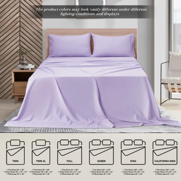 Purple cotton double bedsheet