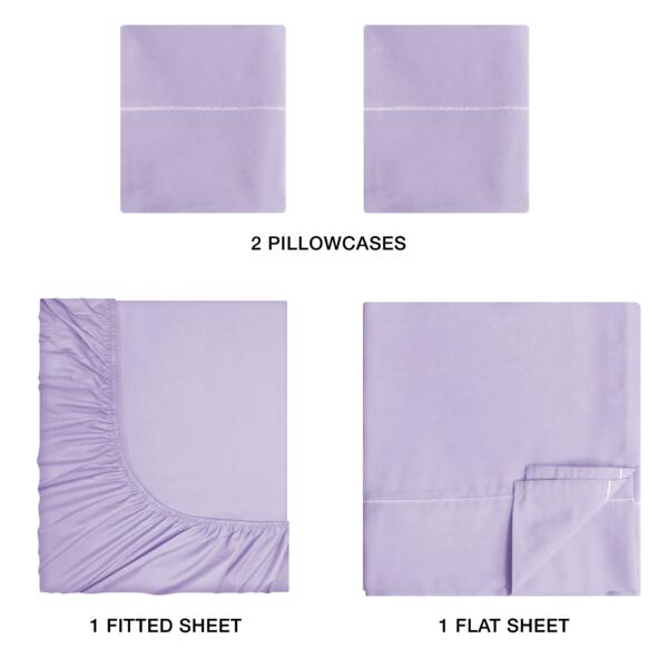 Purple cotton double bedsheet - Image 5