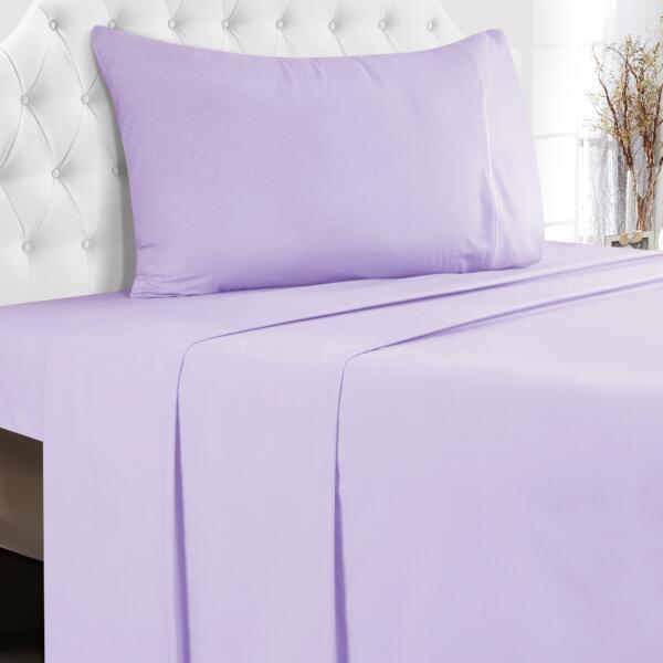 Purple Cotton Single Bedsheet