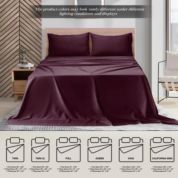 Burgundy cotton double bedsheet