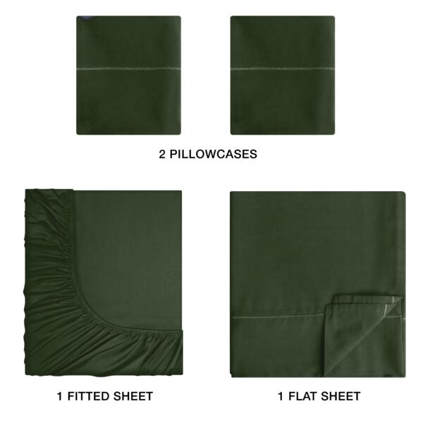 Olive Green cotton double bedsheet - Image 5