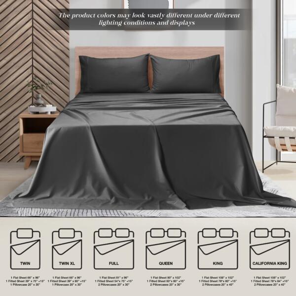 Charcoal cotton double bedsheet