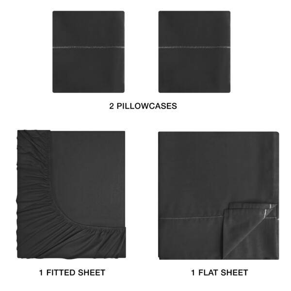 Charcoal cotton double bedsheet - Image 2