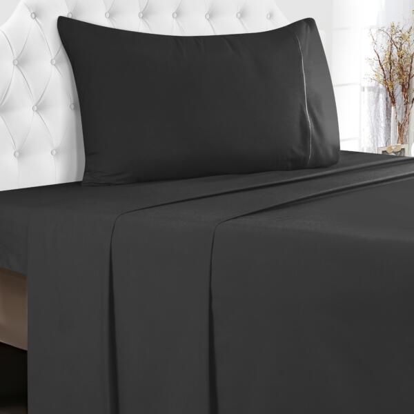 Charcoal Cotton Single Bedsheet