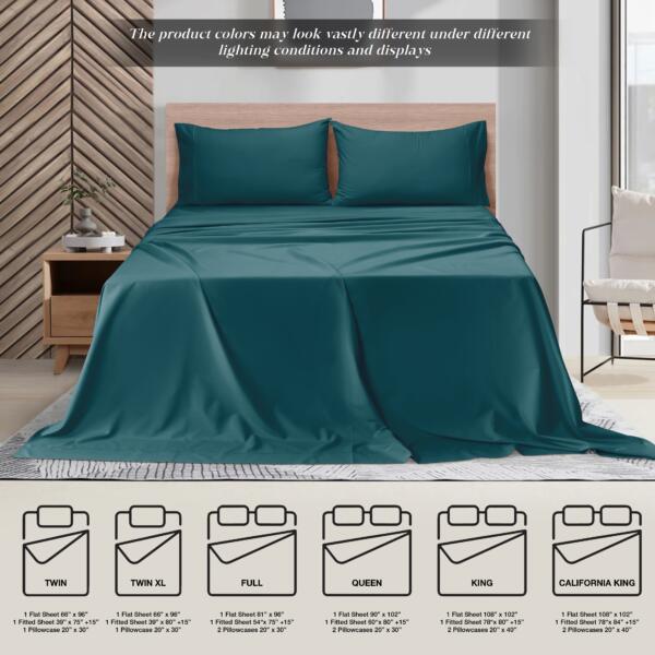 Teal cotton double bedsheet