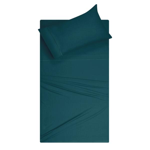 Teal Cotton Single Bedsheet - Image 3