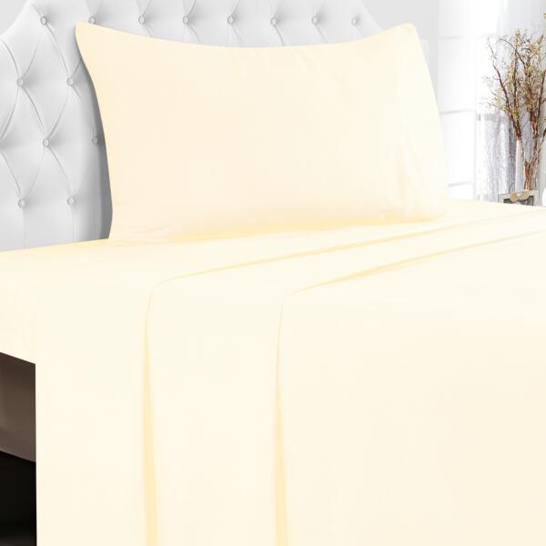 Ivory Cotton Single Bedsheet