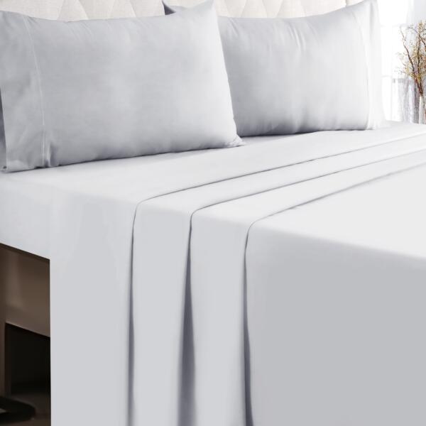 Light Gray cotton double bedsheet - Image 2