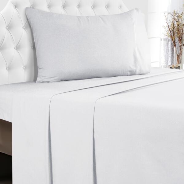 Light Gray Cotton Single Bedsheet