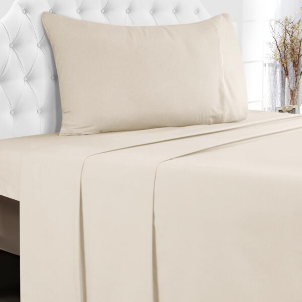 Taupe Cotton Single Bedsheet