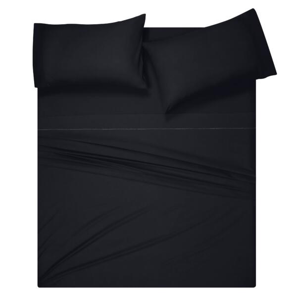 Black cotton double bedsheet - Image 5