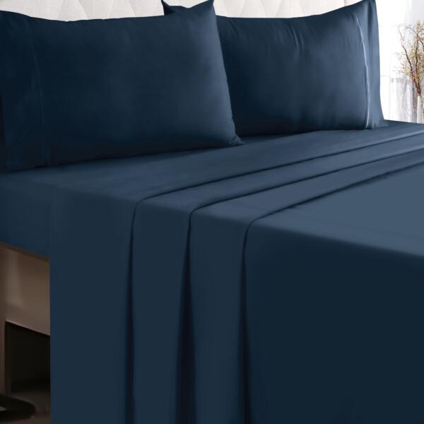 Mineral Blue cotton double bedsheet - Image 3