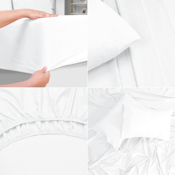 White cotton double bedsheet - Image 8