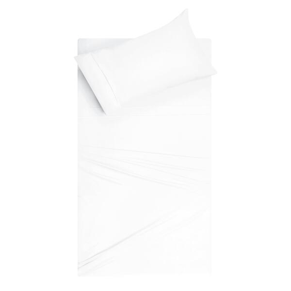 White Cotton Single Bedsheet - Image 3