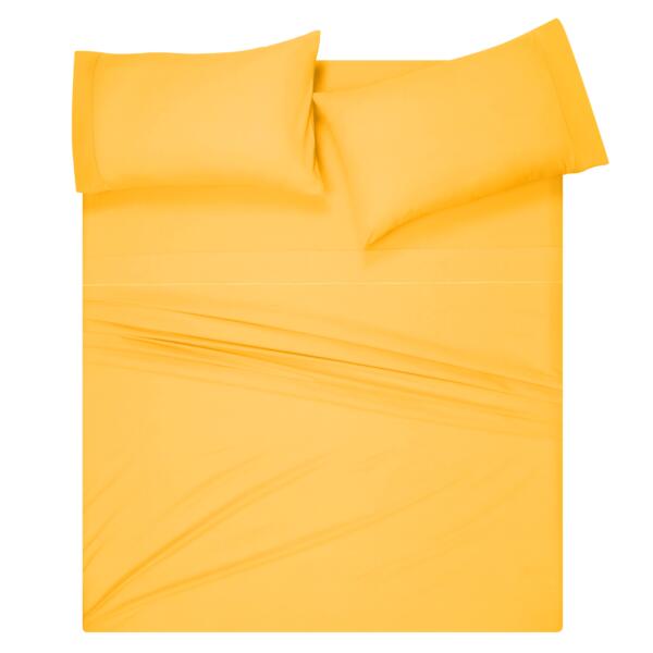 Mustard cotton double bedsheet - Image 5