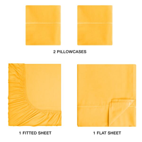 Mustard cotton double bedsheet - Image 2