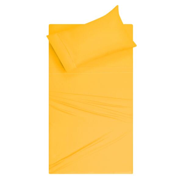 Mustard Cotton Single Bedsheet - Image 3