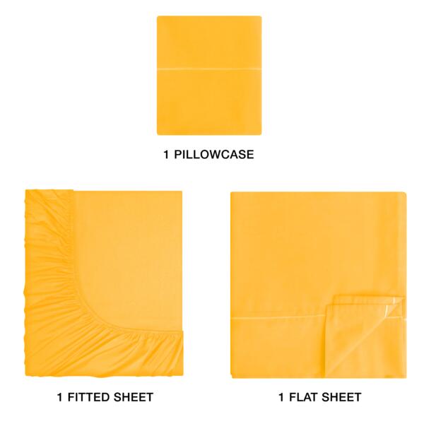 Mustard Cotton Single Bedsheet - Image 2