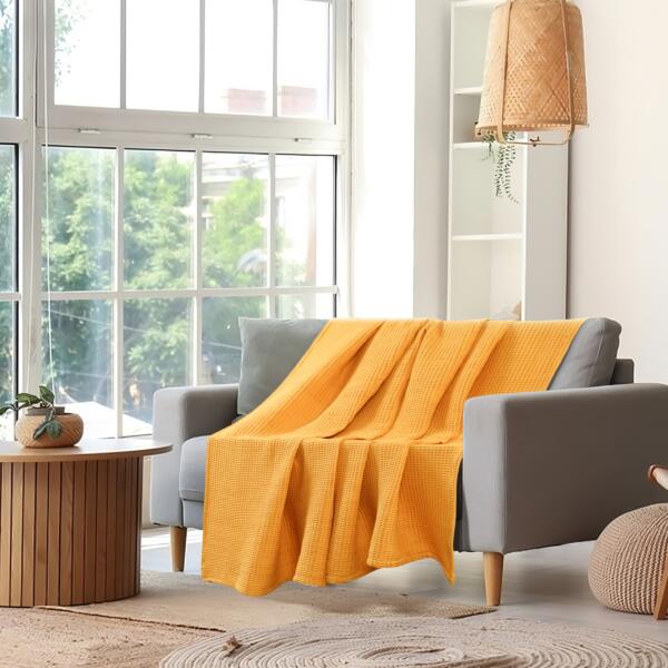 Yellow Cotton Blanket - Image 6