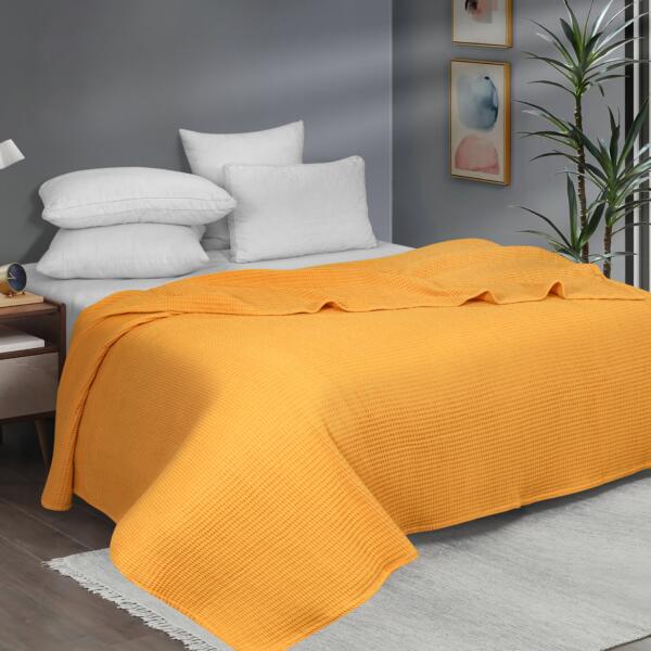 Yellow Cotton Blanket - Image 3