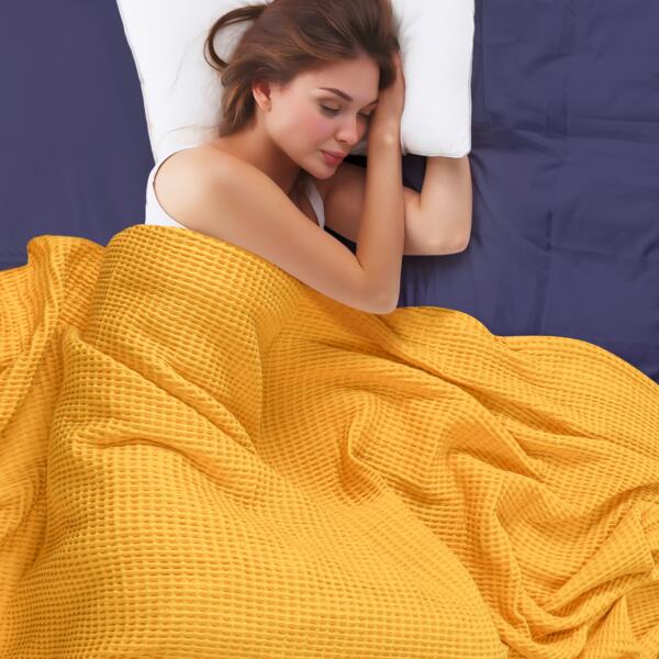 Yellow Cotton Blanket - Image 2